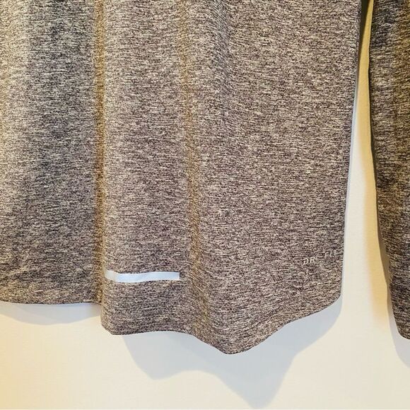Nike Dri-Fit Zip Heather Gray Pullover Running Shirt Jacket Top Size Small - Picture 5 of 8